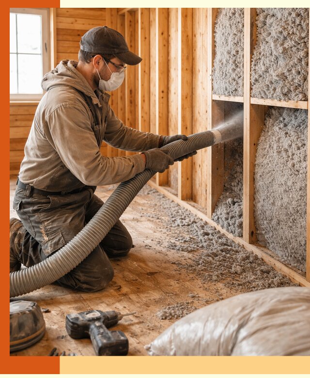 Утепление дачного дома эковатой в Добрянке — быстро и надёжно