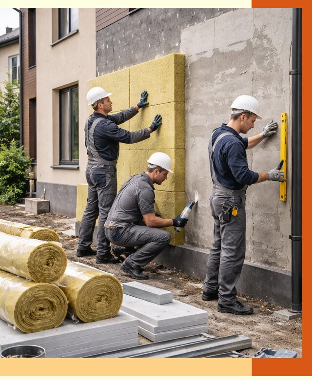 Утепление таунхауса в Добрянке от 7273 руб/м2 — комплекс под ключ | ТепломастерДбр