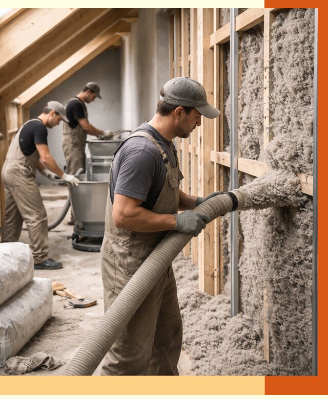 Утепление таунхауса эковатой в Добрянке от 2222 руб./м² — монтаж и задувка | ТепломастерДбр