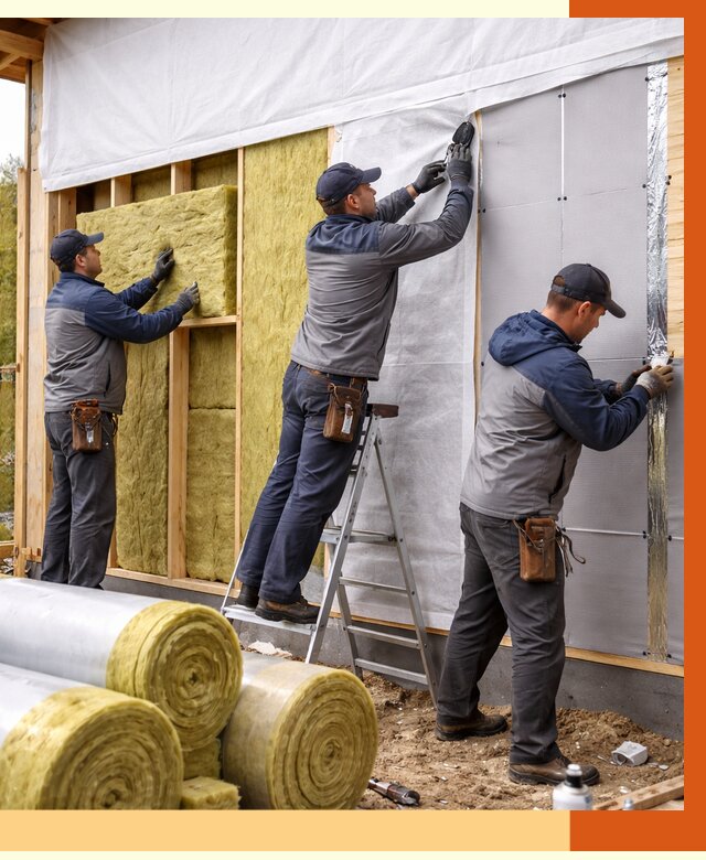 Утепление каркасного дома в Добрянке от 4243 руб./м2 — профессионально | ТепломастерДбр