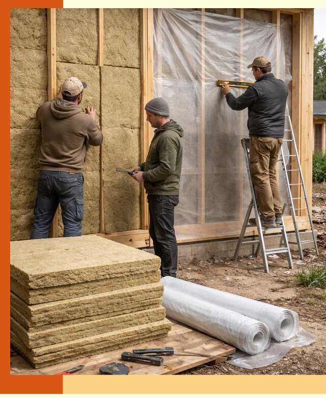Утепление каркасного дома в Добрянке под ключ с гарантией качества