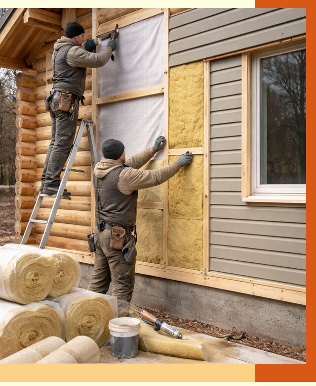 Утепление деревянного дома в Добрянке от 6263 руб./м2 — заказать работы | ТепломастерДбр