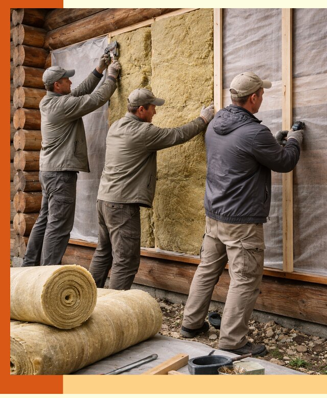 Утепление деревянного дома в Добрянке эффективными технологиями