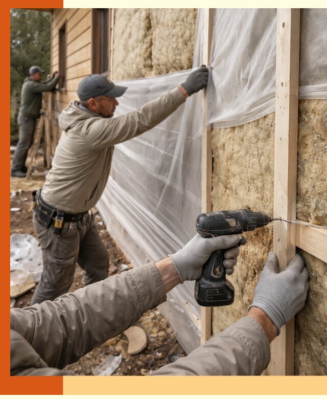 Утепление дома из бруса в Добрянке качественно и долговечно
