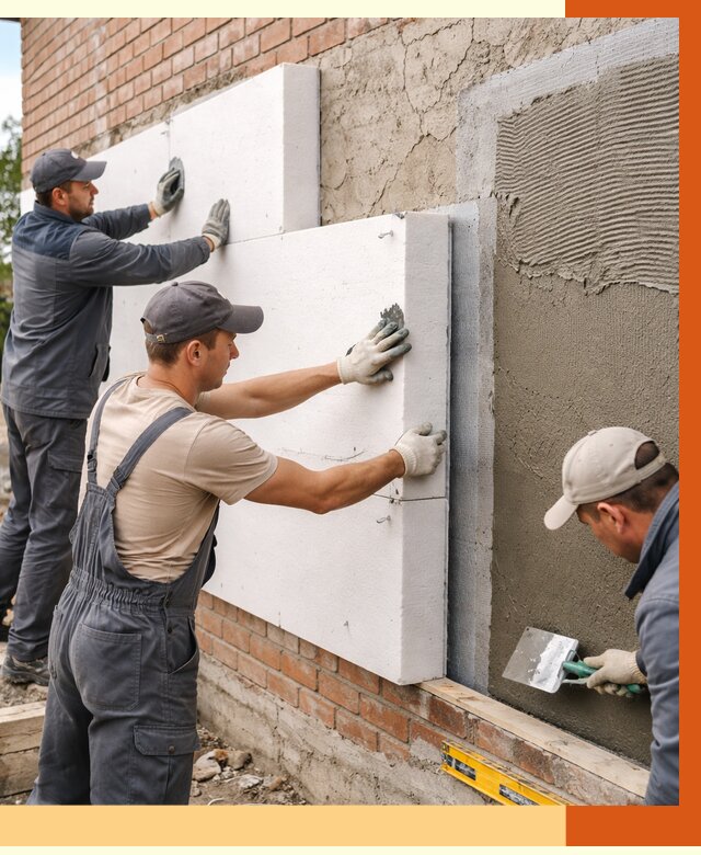 Утепление кирпичного дома в Добрянке от 4243 руб. под ключ | ТепломастерДбр