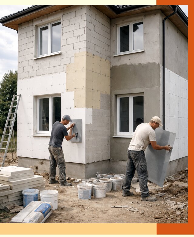 Утепление дома из газобетона в Добрянке от 4243 руб./м² — заказать у ТепломастерДбр