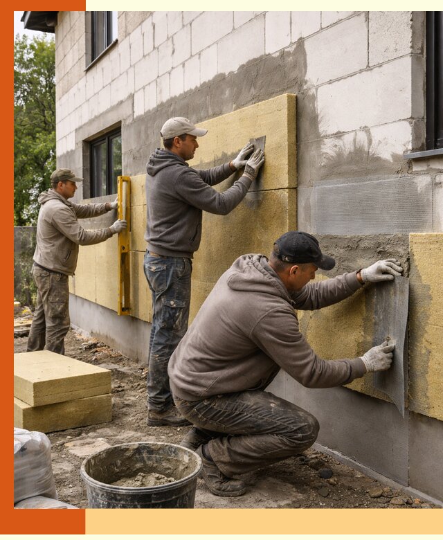 Утепление дома из газобетона в Добрянке качественно и долговечно
