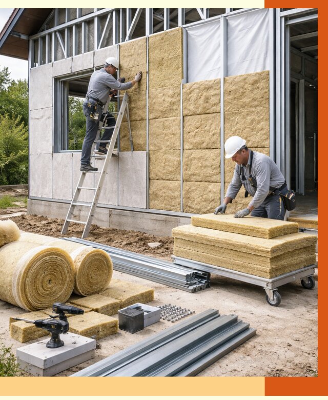 Утепление дома из ЛСТК в Добрянке от 5253 руб./м² — профессионально | ТепломастерДбр