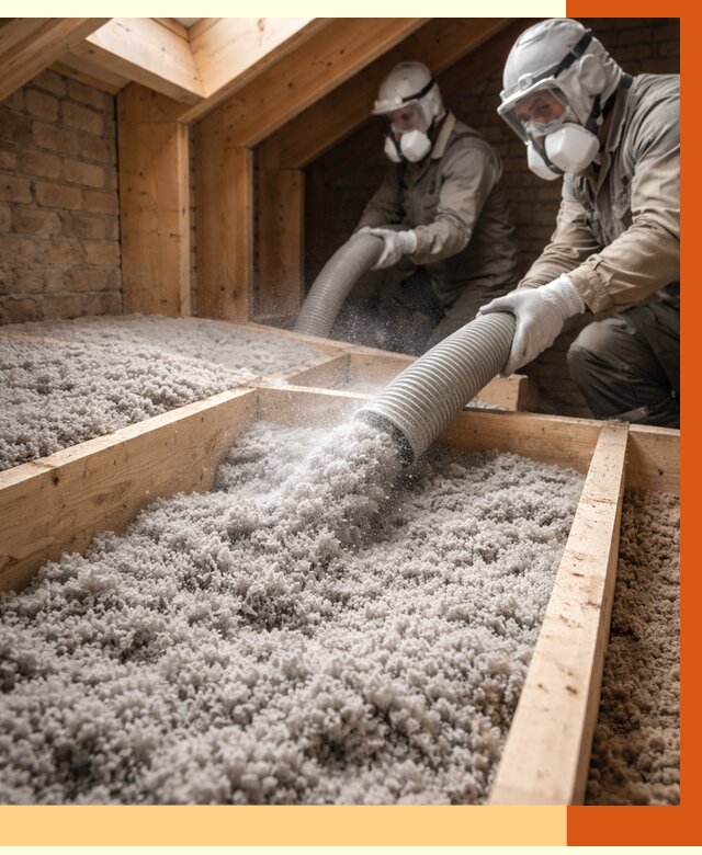 Утепление коттеджа эковатой в Добрянке от 2526 руб./м² — комплексная задувка и монтаж | ТепломастерДбр