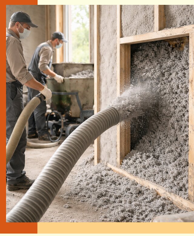 Утепление коттеджа эковатой в Добрянке с гарантией качества