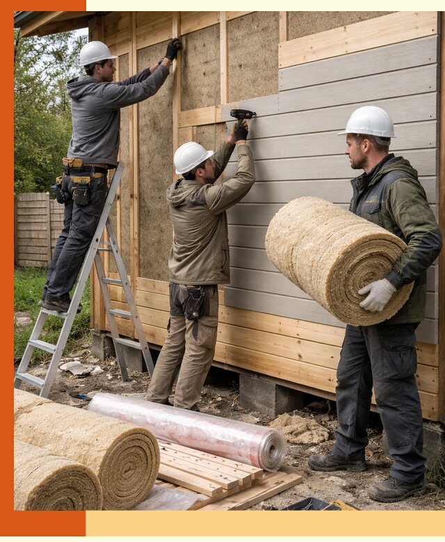 Утепление бани снаружи в Добрянке профессионально и надежно