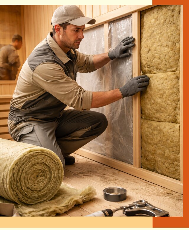 Утепление сауны изнутри в Добрянке от 6566 руб. за м2 | ППУ, под ключ — ТепломастерДбр