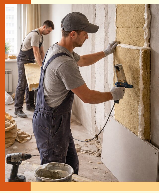 Утепление стен изнутри в Добрянке — качественно и эффективно