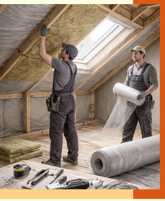 Утепление крыши изнутри мансарды в Добрянке от 4243 руб./м² | ТепломастерДбр