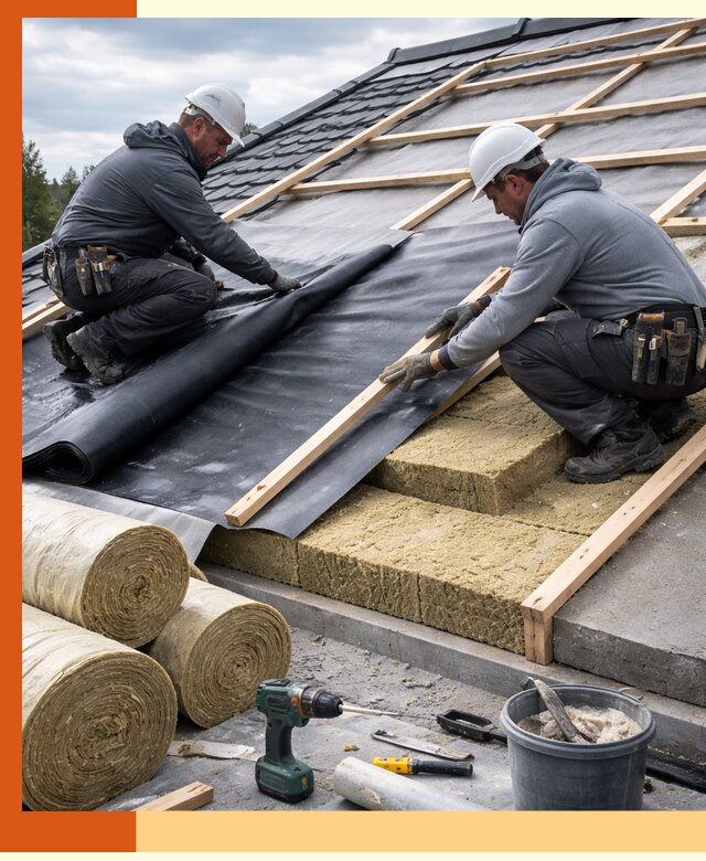 Утепление крыши снаружи в Добрянке: профессиональная теплоизоляция