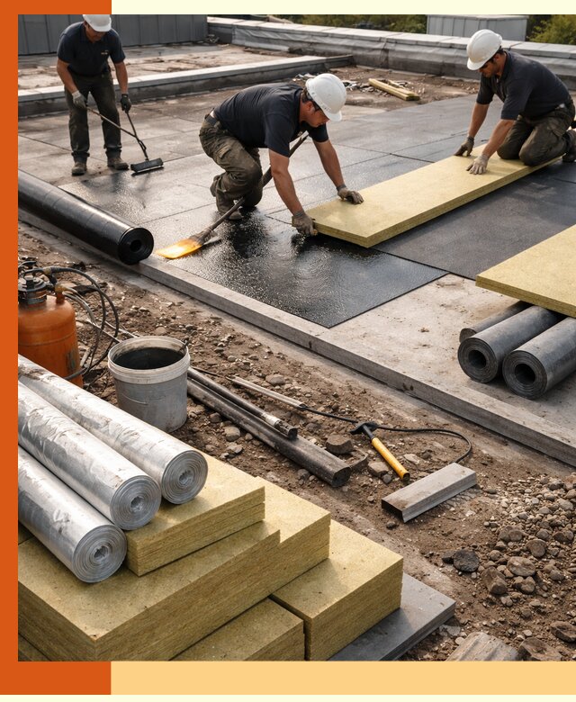 Утепление плоской крыши в Добрянке — надежная теплоизоляция и герметизация