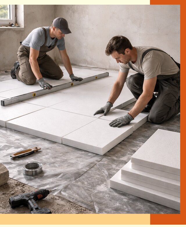 Утепление бетонного пола в Добрянке от 2526 руб/м2 — монтаж и цена | ТепломастерДбр