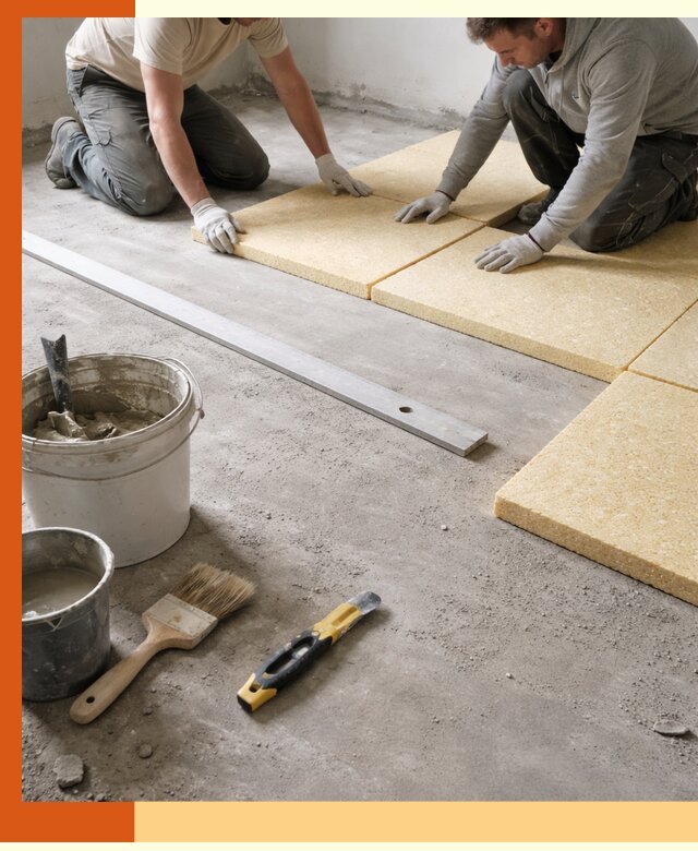 Утепление бетонного пола в Добрянке профессионально и недорого