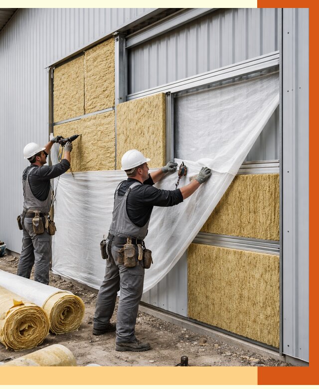 Утепление металлического склада в Добрянке от 4546 руб/м2 — комплексное утепление под ключ | ТепломастерДбр