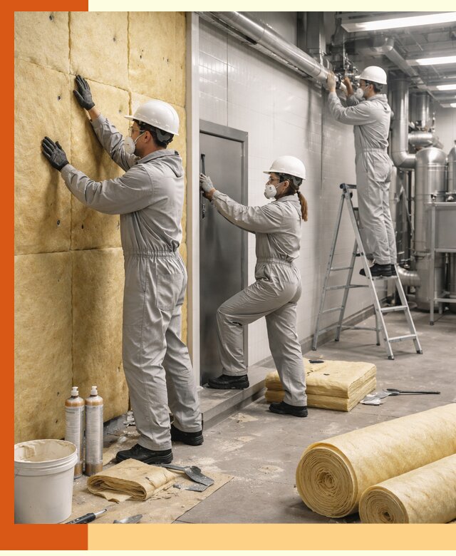 Утепление пищевого цеха под ключ в Добрянке