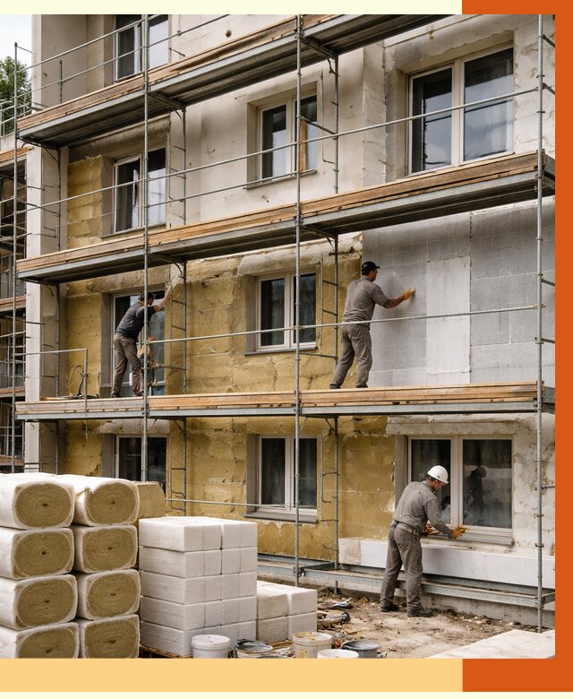 Утепление гостиницы в Добрянке от 7273 руб./м2 — комплексно, ППУ, под ключ | ТепломастерДбр