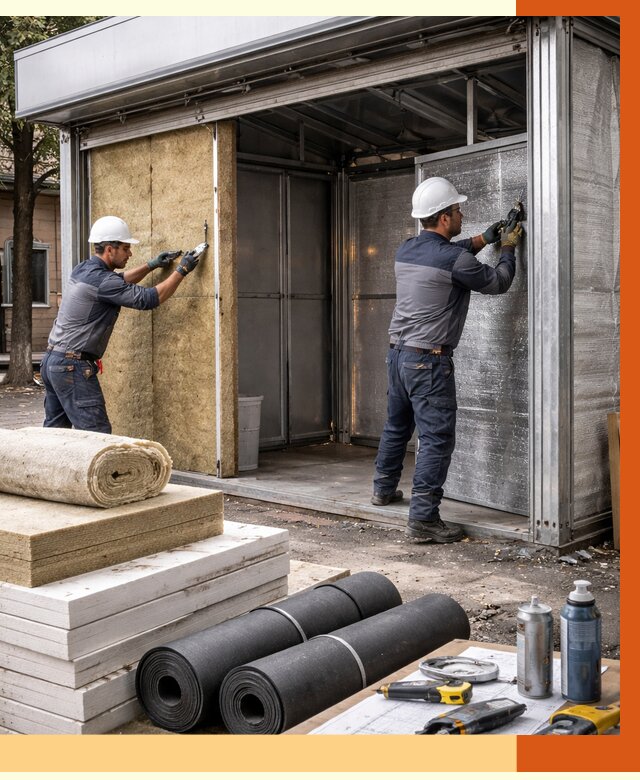 Утепление павильона шаурма в Добрянке под ключ от 1212 руб. за м² | ТепломастерДбр