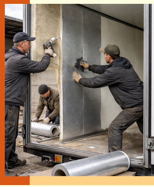 Утепление холодильного кузова в Добрянке — монтаж и теплоизоляция