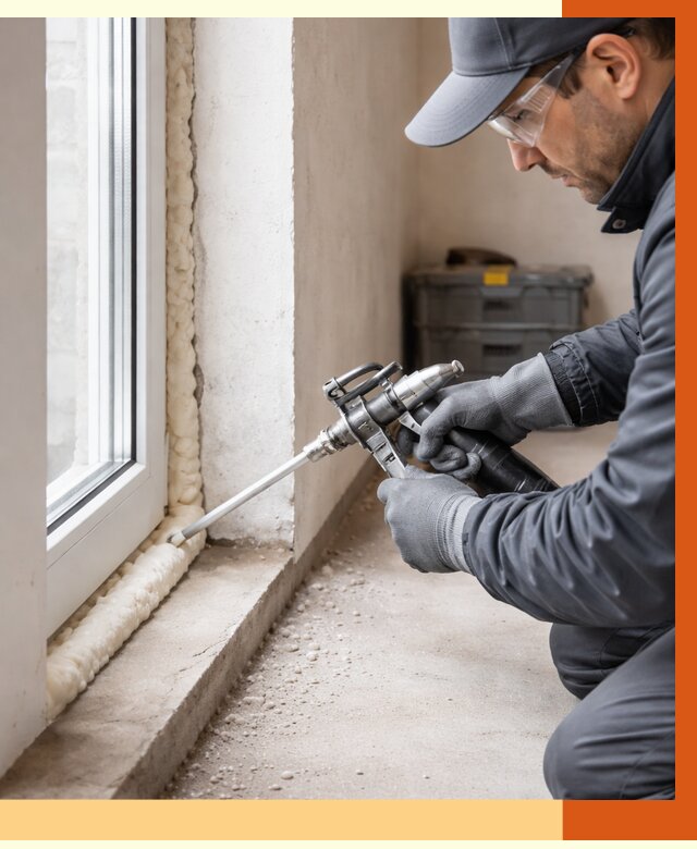 Герметизация стыков ППУ в Добрянке от 1667 руб. за м2 — утепление примыканий под ключ | ТепломастерДбр