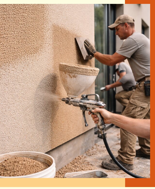 Утепление фасада жидкой пробкой в Добрянке от 4849 руб./м² под ключ | ТепломастерДбр