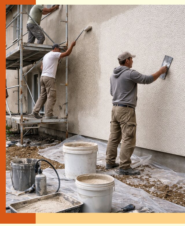 Утепление фасада жидкой пробкой в Добрянке