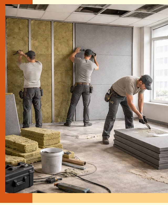 Профессиональная шумоизоляция офисов в Добрянке для комфорта сотрудников