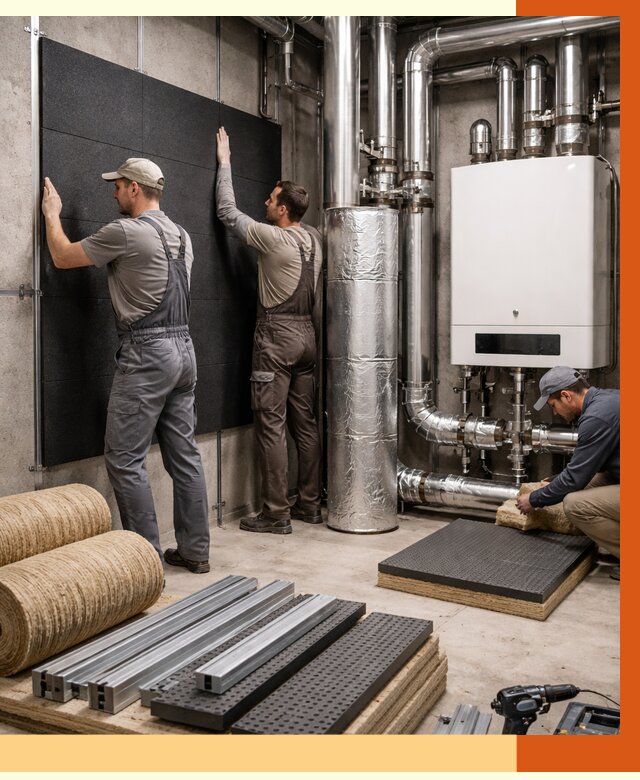 Шумоизоляция котельной в Добрянке от 6566 руб. под ключ | Профессиональная звукоизоляция — ТепломастерДбр