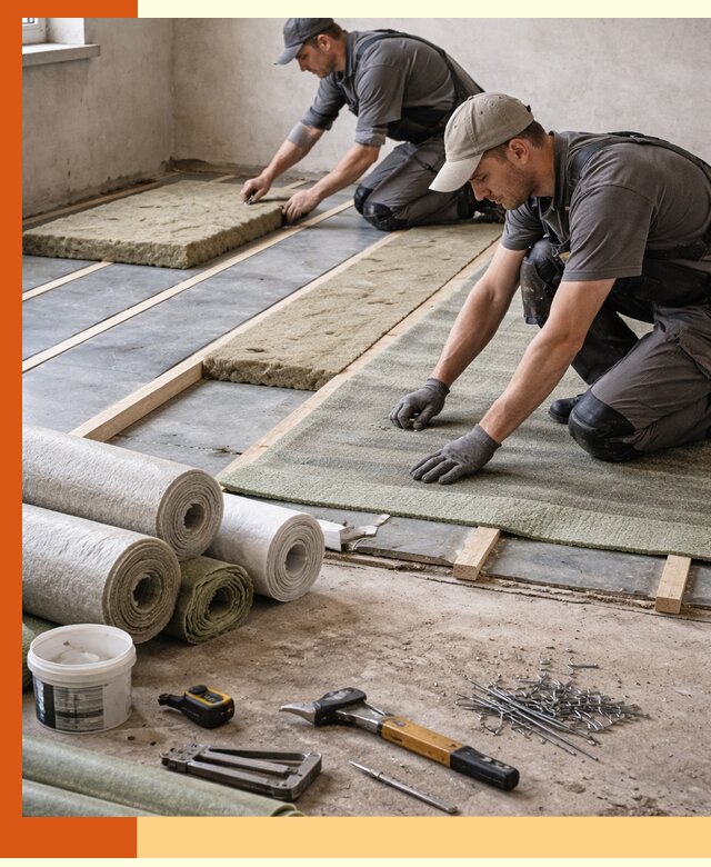 Шумоизоляция пола в Добрянке — профессиональная звукоизоляция помещений