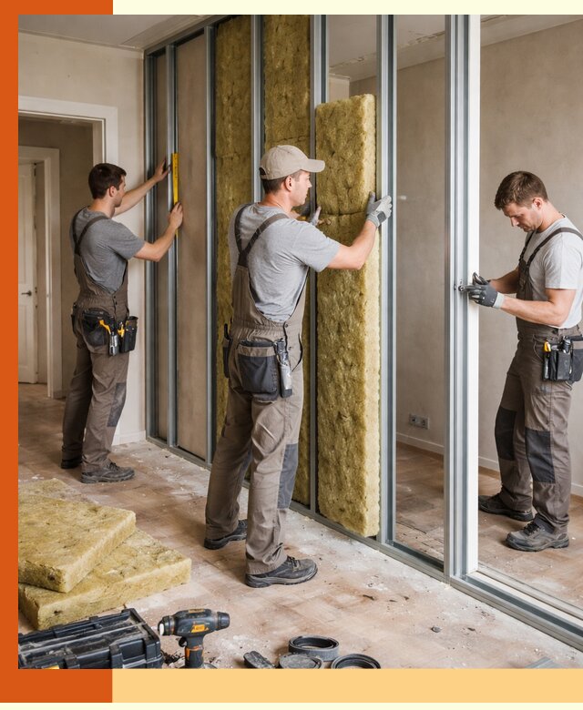 Шумоизоляция межкомнатных перегородок в Добрянке эффективно и надёжно