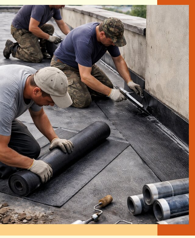 Гидроизоляция кровли в Добрянке от 4546 руб. — профессиональная гидроизоляция крыши | ТепломастерДбр