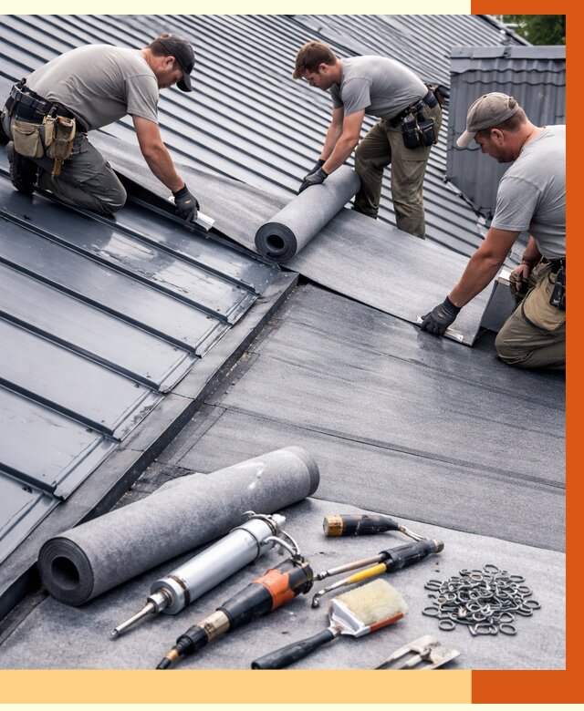 Гидроизоляция металлической кровли полимочевиной в Добрянке от 8587 руб. | ТепломастерДбр