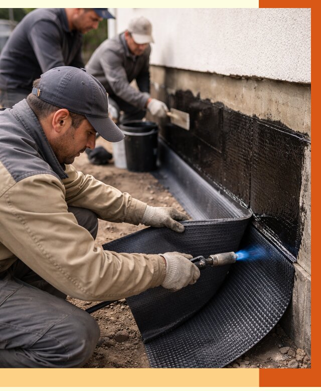 Гидроизоляция цоколя и отмостки в Добрянке от 8587 руб. — ТепломастерДбр