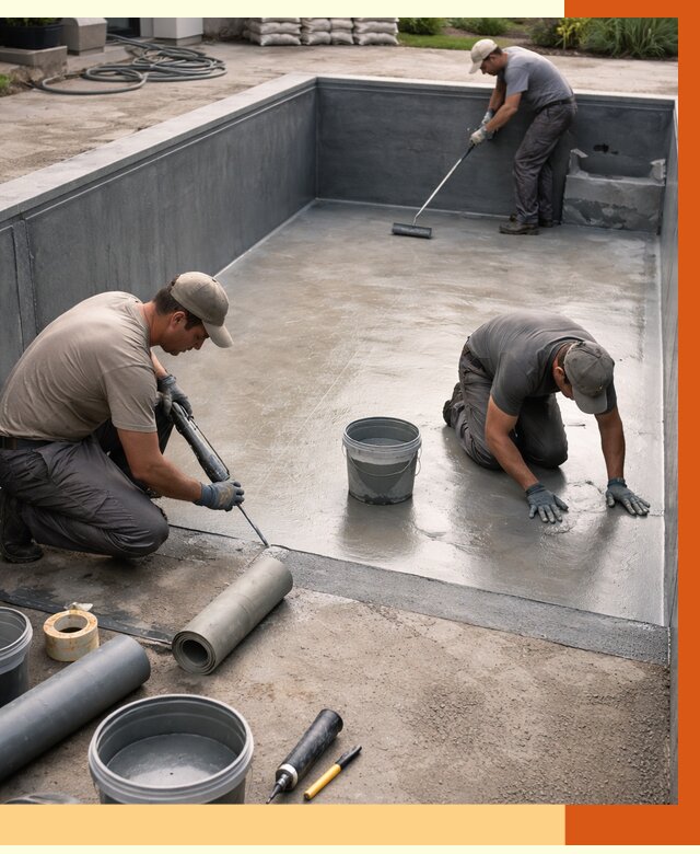 Профессиональная гидроизоляция бассейна в Добрянке от 6566 руб. за м2 | ТепломастерДбр