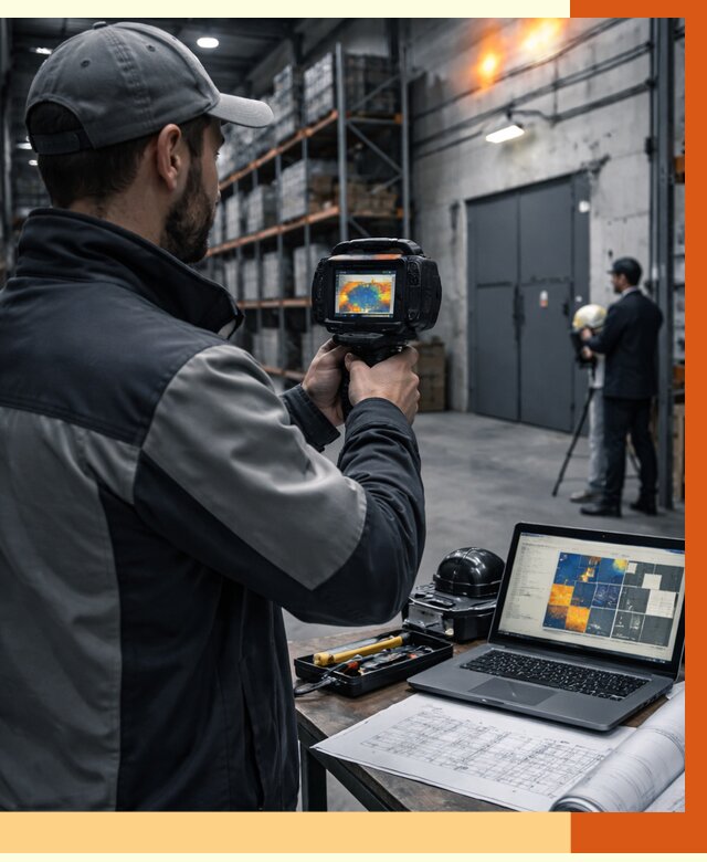 Тепловизионное обследование склада в Добрянке от 6566 руб. | ТепломастерДбр