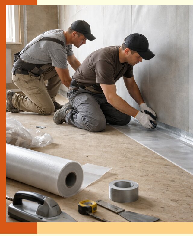 Монтаж пароизоляции для дома и помещений в Добрянке